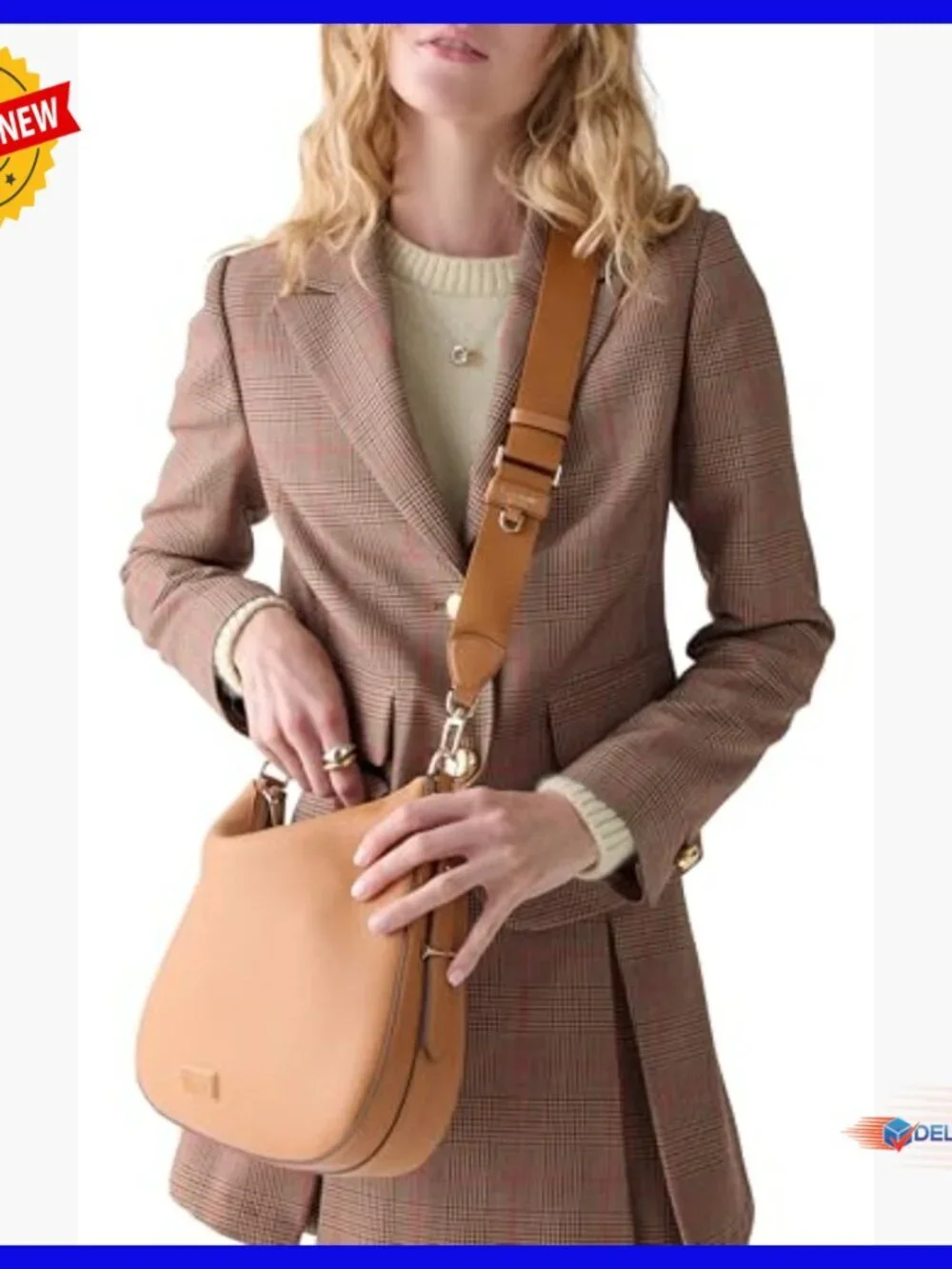 Large Pebbled Leather Hobo Shoulder Bag Zipper Closure